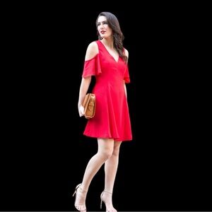 Club Monaco V -neck pernille cold shoulder dress sz 0